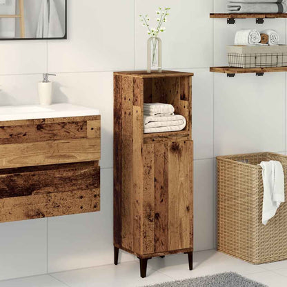 vidaXL Bathroom Cabinet Old Wood 30x30x100 cm Engineered Wood