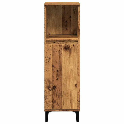 vidaXL Bathroom Cabinet Old Wood 30x30x100 cm Engineered Wood