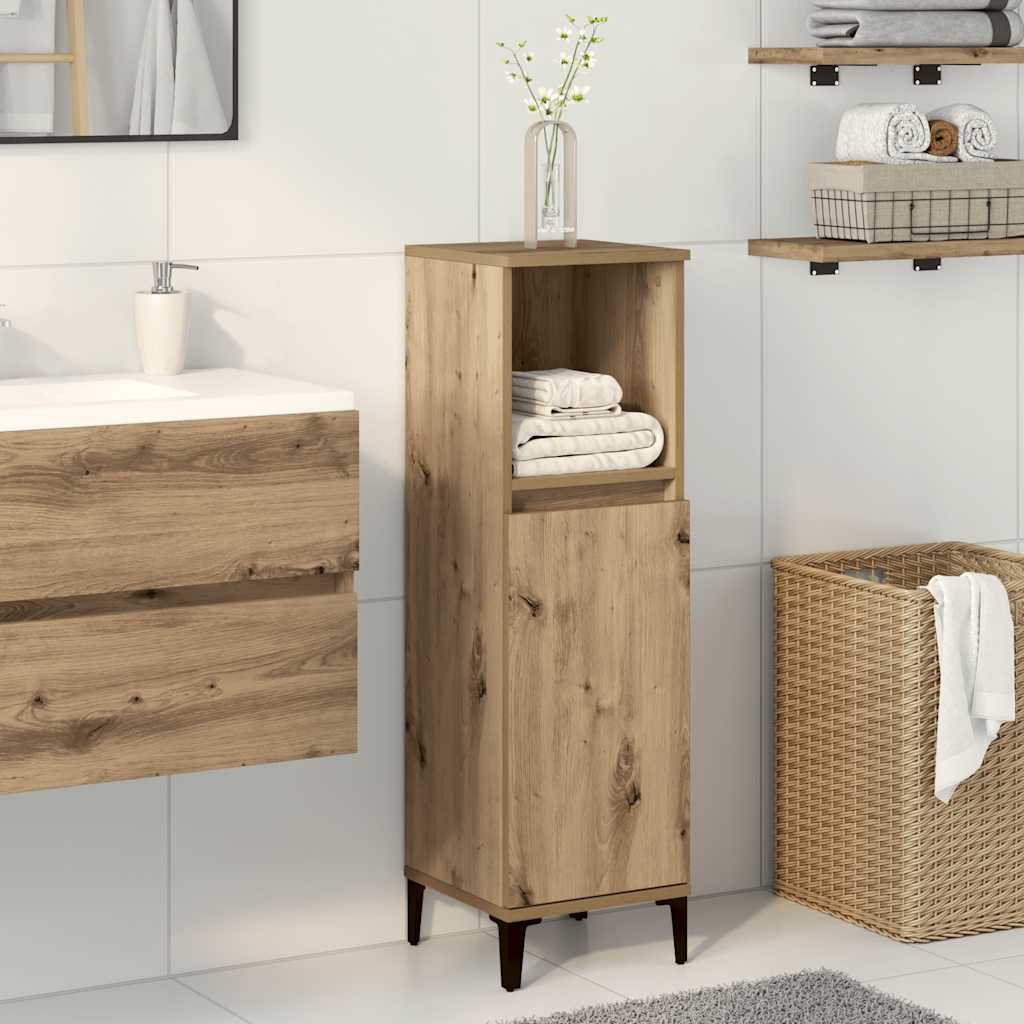 vidaXL Bathroom Cabinet Artisan Oak 30x30x100 cm Engineered Wood