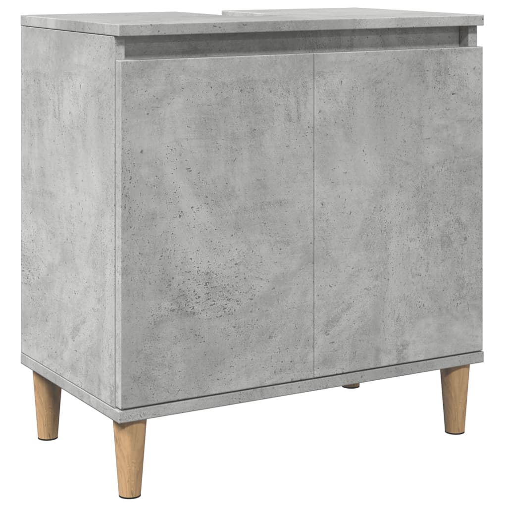 vidaXL Sink Cabinet Concrete Grey 58x33x60 cm Engineered Wood