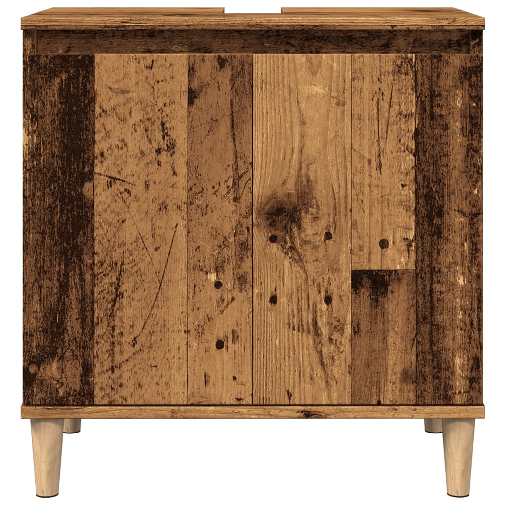 vidaXL Sink Cabinet Old Wood 58x33x60 cm Engineered Wood