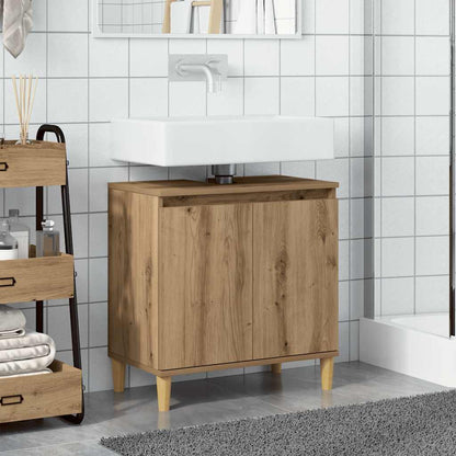 vidaXL Sink Cabinet Artisan Oak 58x33x60 cm Engineered Wood