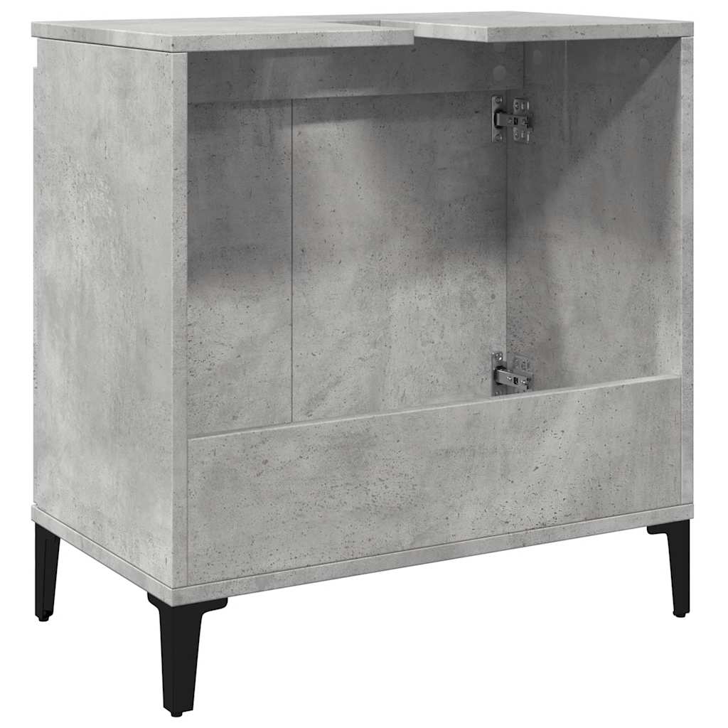 vidaXL Sink Cabinet Concrete Grey 58x33x60 cm Engineered Wood