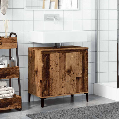 vidaXL Sink Cabinet Old Wood 58x33x60 cm Engineered Wood