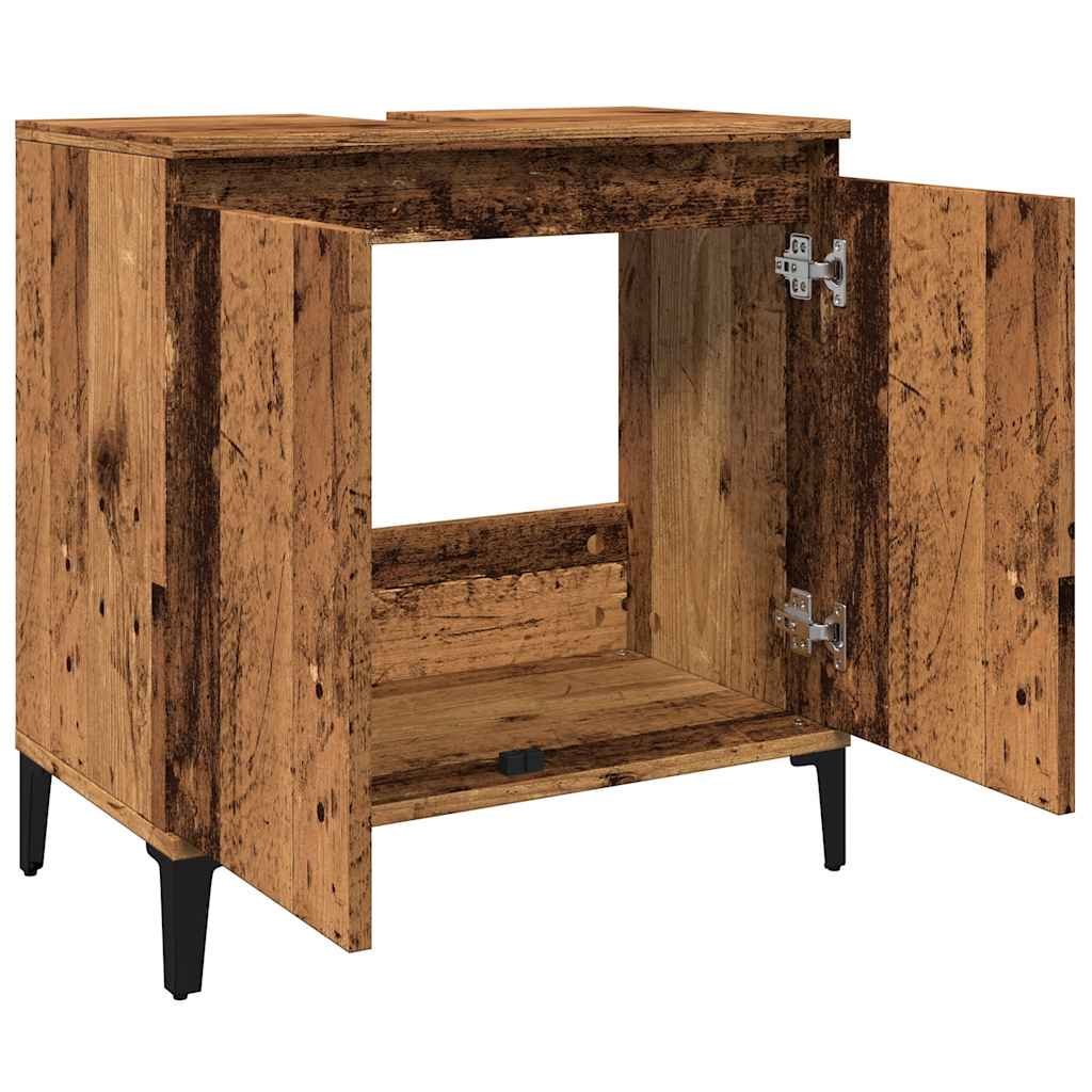 vidaXL Sink Cabinet Old Wood 58x33x60 cm Engineered Wood