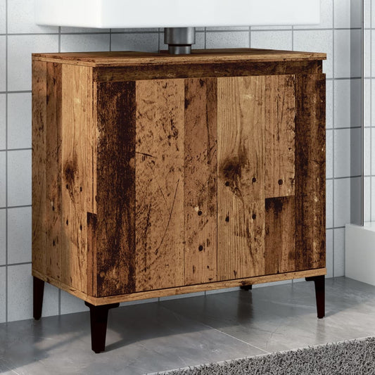 vidaXL Sink Cabinet Old Wood 58x33x60 cm Engineered Wood