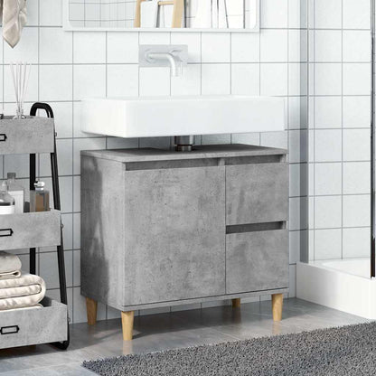 vidaXL Sink Cabinet Concrete Grey 65x33x60 cm Engineered Wood