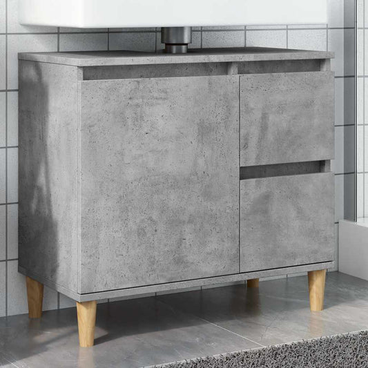 vidaXL Sink Cabinet Concrete Grey 65x33x60 cm Engineered Wood