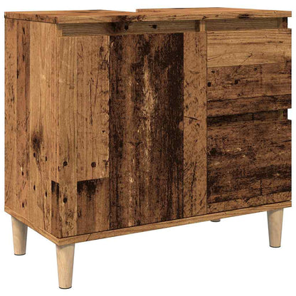 vidaXL Sink Cabinet Old Wood 65x33x60 cm Engineered Wood