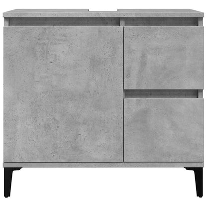 vidaXL Sink Cabinet Concrete Grey 65x33x60 cm Engineered Wood