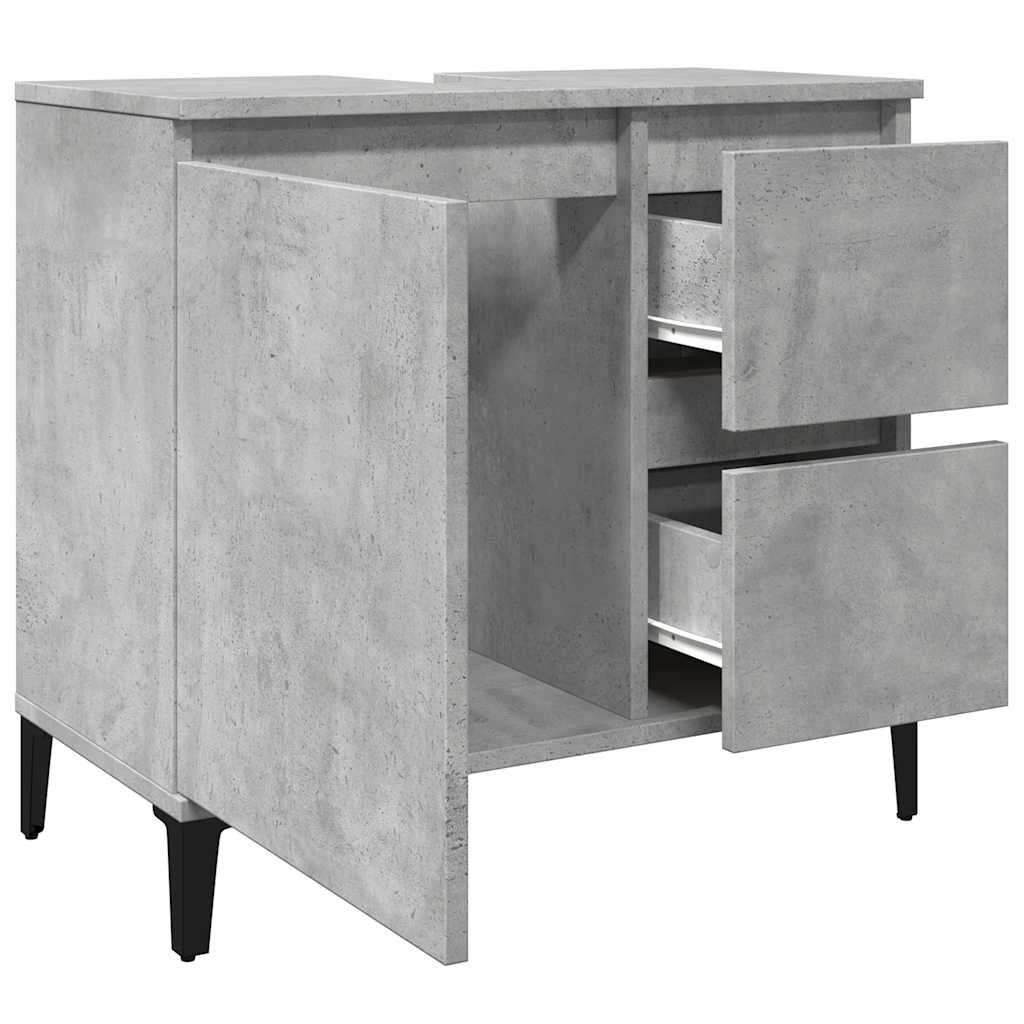 vidaXL Sink Cabinet Concrete Grey 65x33x60 cm Engineered Wood