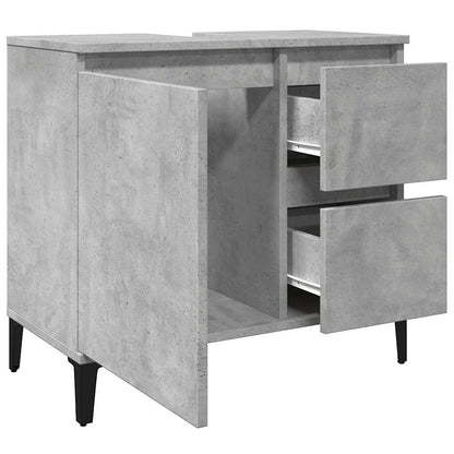 vidaXL Sink Cabinet Concrete Grey 65x33x60 cm Engineered Wood