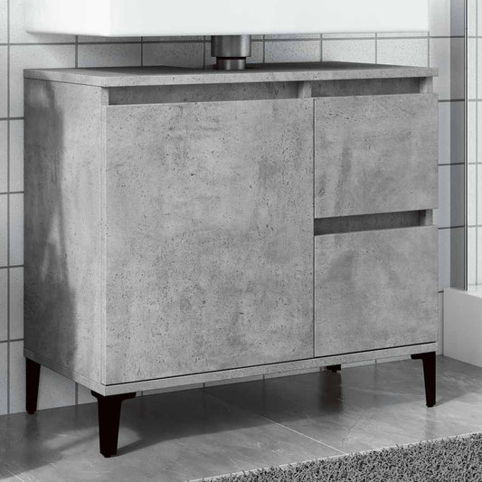 vidaXL Sink Cabinet Concrete Grey 65x33x60 cm Engineered Wood
