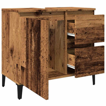 vidaXL Sink Cabinet Old Wood 65x33x60 cm Engineered Wood
