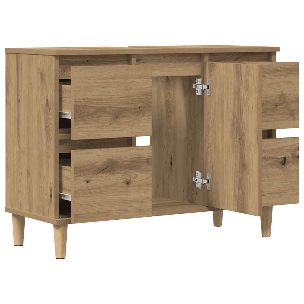 vidaXL Sink Cabinet Artisan Oak 80x33x60 cm Engineered Wood