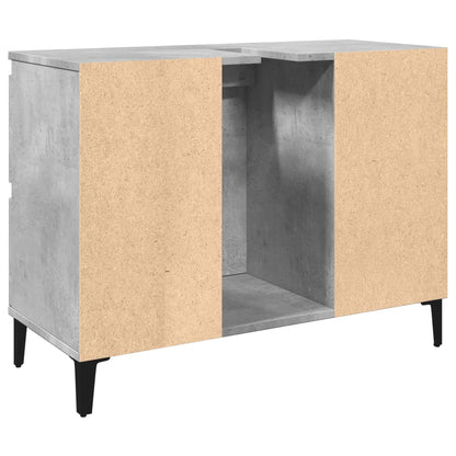 vidaXL Sink Cabinet Concrete Grey 80x33x60 cm Engineered Wood