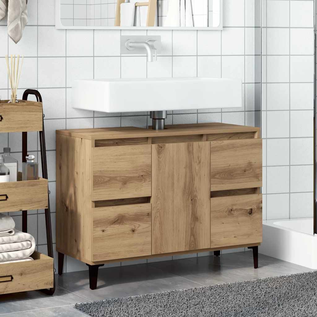 vidaXL Sink Cabinet Artisan Oak 80x33x60 cm Engineered Wood