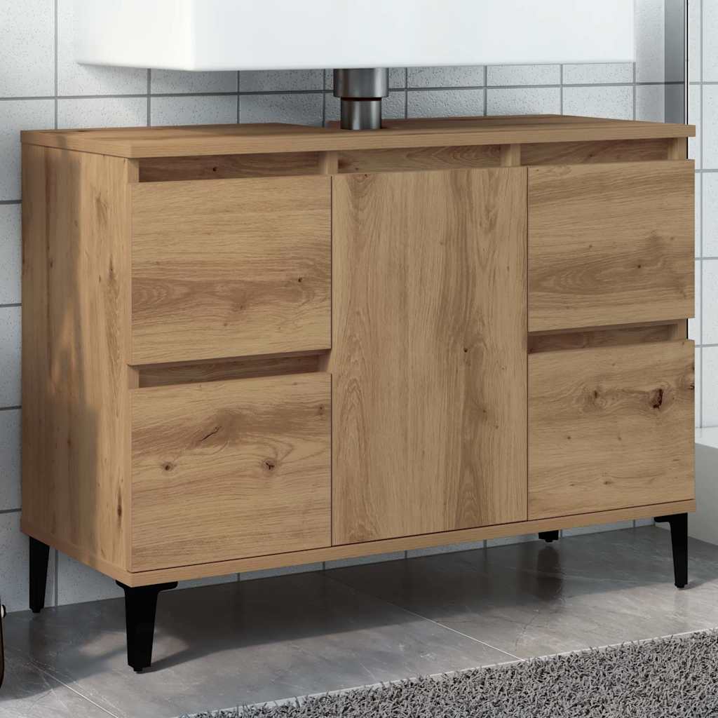 vidaXL Sink Cabinet Artisan Oak 80x33x60 cm Engineered Wood