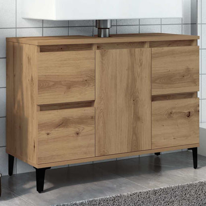 vidaXL Sink Cabinet Artisan Oak 80x33x60 cm Engineered Wood