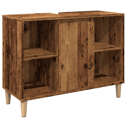 vidaXL Bathroom Cabinet Old Wood 80x33x60 cm Engineered Wood