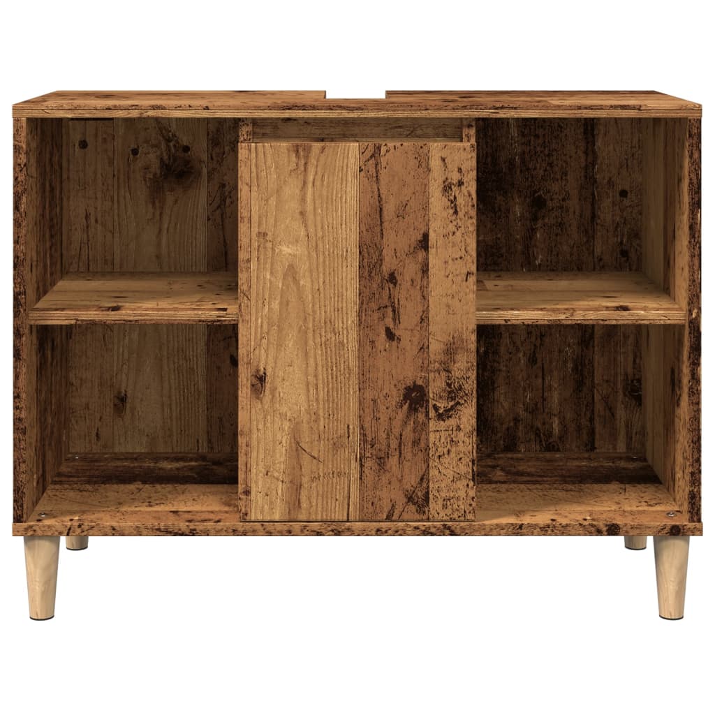vidaXL Bathroom Cabinet Old Wood 80x33x60 cm Engineered Wood