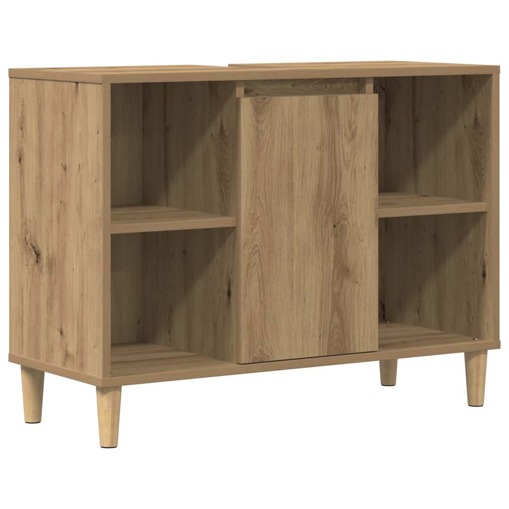 vidaXL Bathroom Cabinet Artisian Oak 80x33x60 cm Engineered Wood