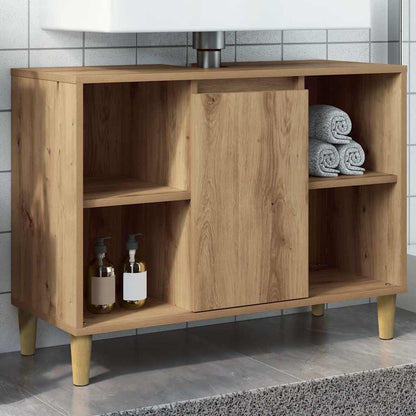vidaXL Bathroom Cabinet Artisian Oak 80x33x60 cm Engineered Wood