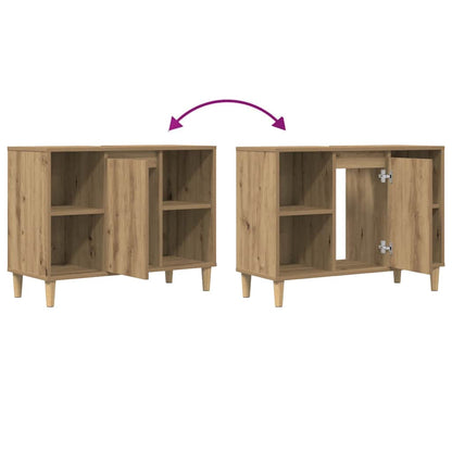 vidaXL Bathroom Cabinet Artisian Oak 80x33x60 cm Engineered Wood