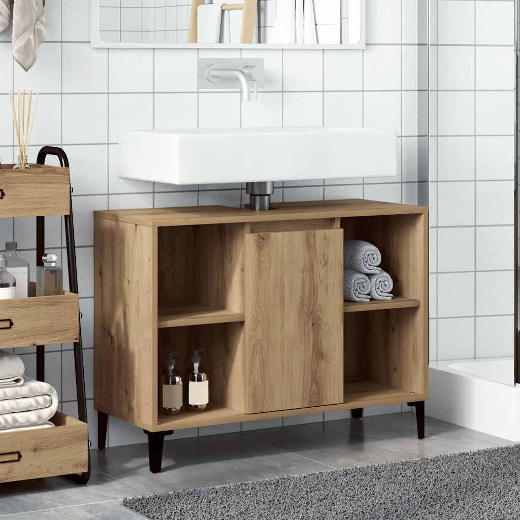 vidaXL Sink Cabinet Artisan Oak 80x33x60 cm Engineered Wood