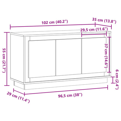 vidaXL Sideboard Old Wood 102x35x55 cm Engineered Wood