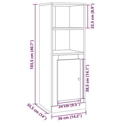 vidaXL Highboard Old Wood 36x35.5x103.5 cm Engineered Wood