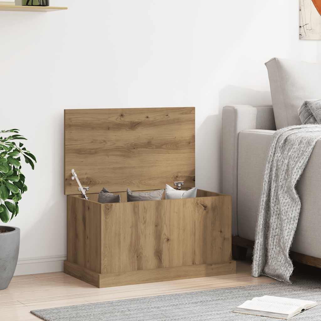vidaXL Storage Box Artisan Oak 70x40x38 cm Engineered Wood