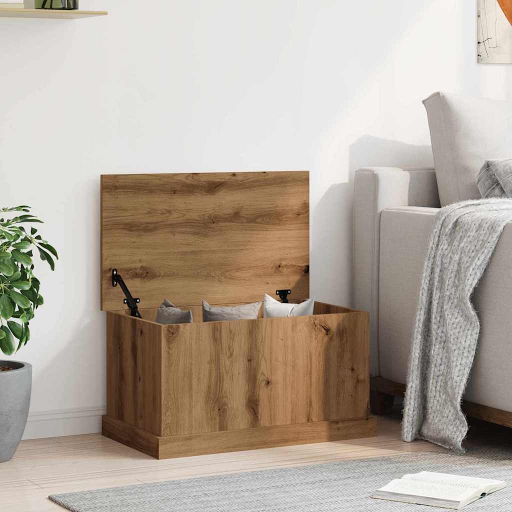 vidaXL Storage Box Artisan Oak 70x40x38 cm Engineered Wood
