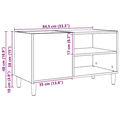 vidaXL Record Cabinet Artisan Oak 84,5x38x48 cm Engineered Wood