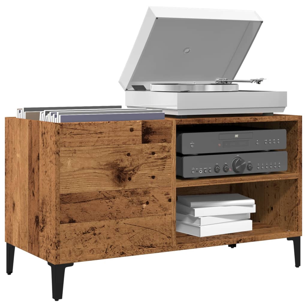 vidaXL Record Cabinet Old Wood 84.5x38x48 cm Engineered Wood