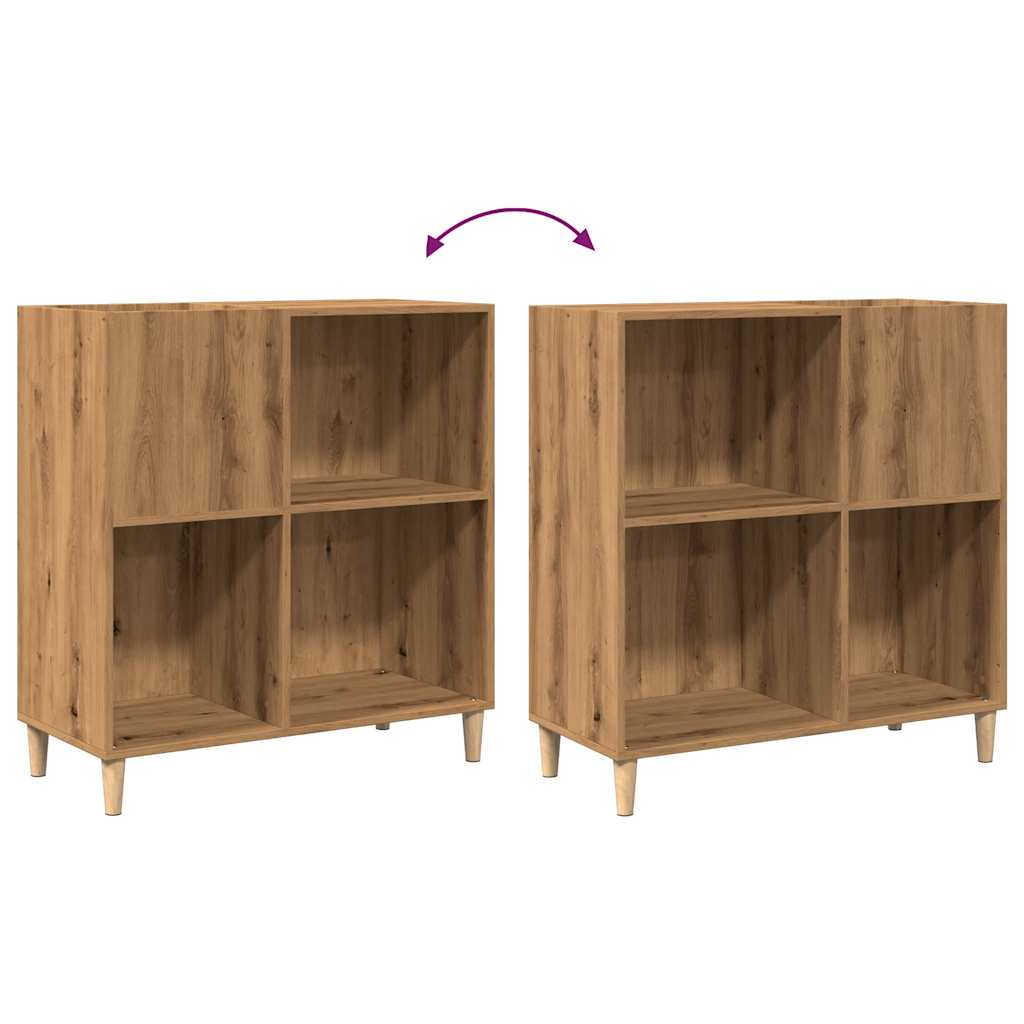 vidaXL Record Cabinet Artisan Oak 84.5x38x89 cm Engineered Wood