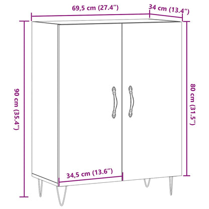vidaXL Sideboard Old Wood 69.5x34x90 cm Engineered Wood
