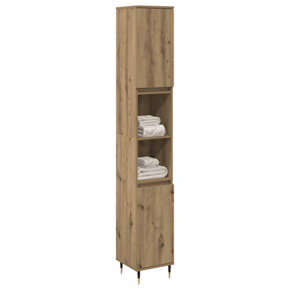 vidaXL Bathroom Cabinet Artisan Oak 30x30x190 cm Engineered Wood