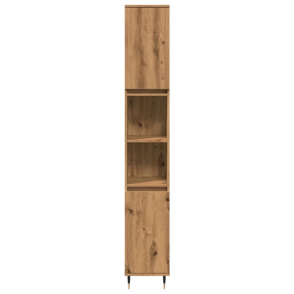 vidaXL Bathroom Cabinet Artisan Oak 30x30x190 cm Engineered Wood