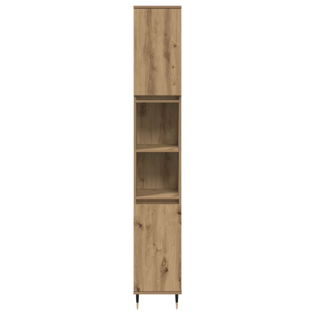 vidaXL Bathroom Cabinet Artisan Oak 30x30x190 cm Engineered Wood