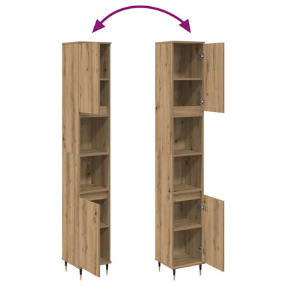 vidaXL Bathroom Cabinet Artisan Oak 30x30x190 cm Engineered Wood