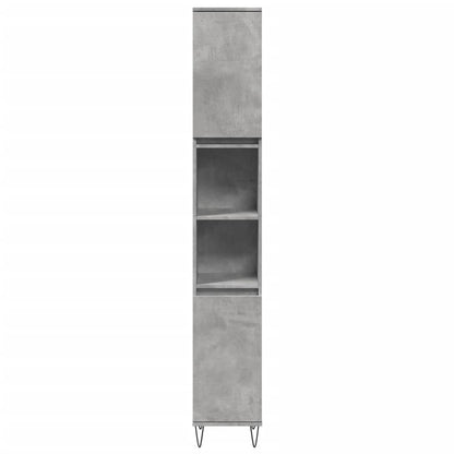 vidaXL Bathroom Cabinet Concrete Grey 30x30x190 cm Engineered Wood