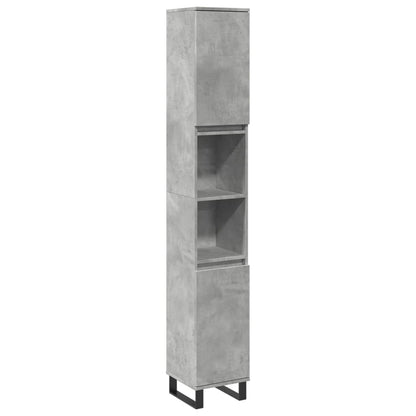 vidaXL Bathroom Cabinet Concrete Grey 30x30x190 cm Engineered Wood