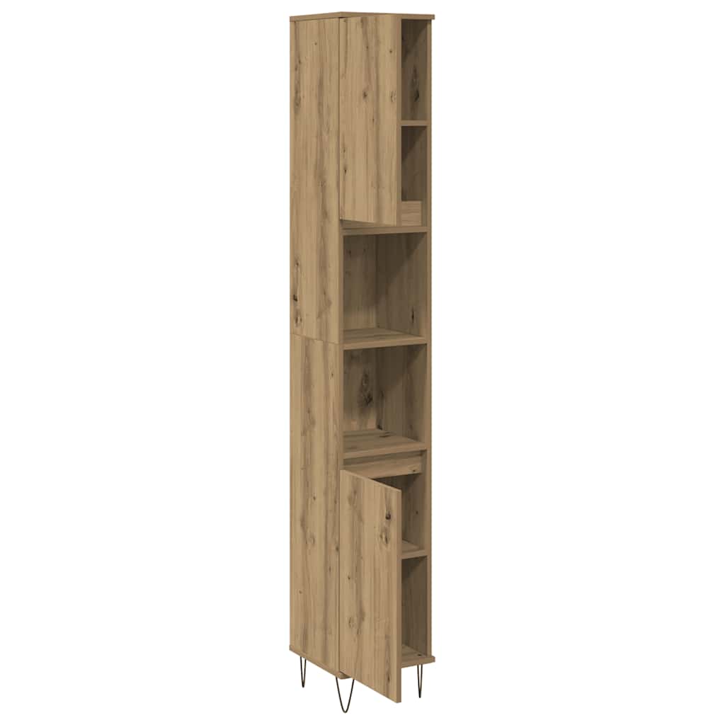 vidaXL Bathroom Cabinet Artisan Oak 30x30x190 cm Engineered Wood