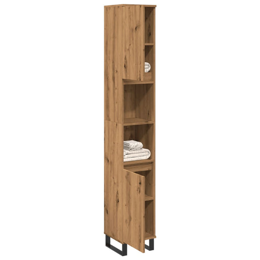 vidaXL Bathroom Cabinet Artisan Oak 30x30x190 cm Engineered Wood