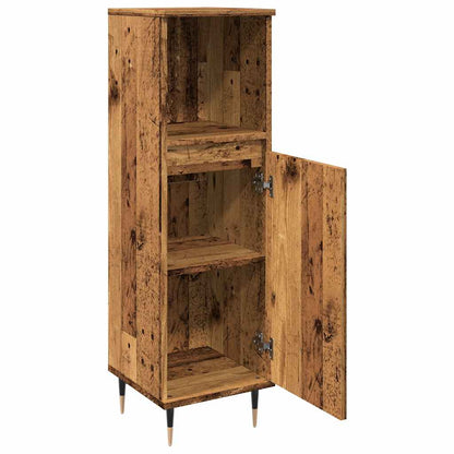 vidaXL Bathroom Cabinet Old Wood 30x30x100 cm Engineered Wood