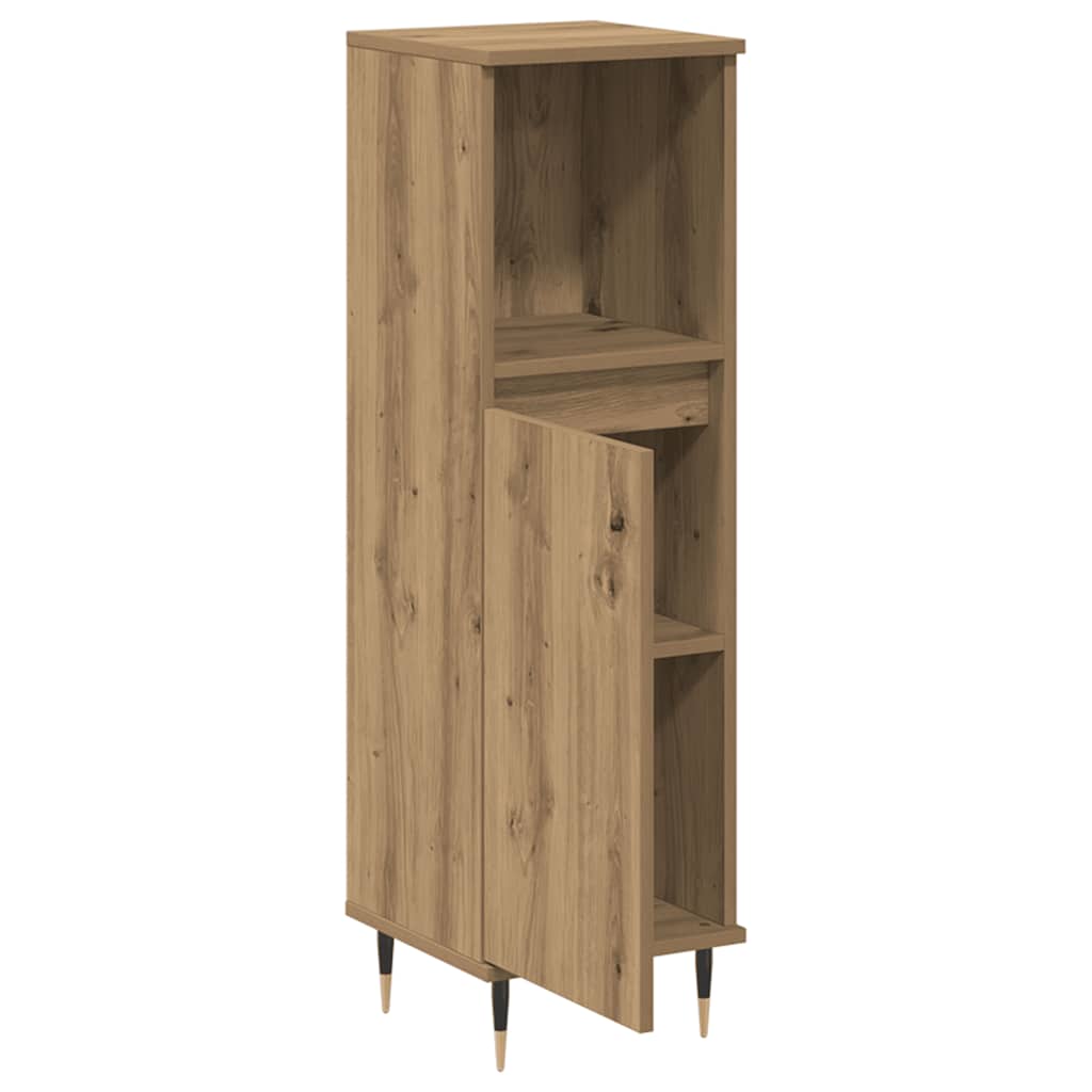 vidaXL Bathroom Cabinet Artisan Oak 30x30x100 cm Engineered Wood