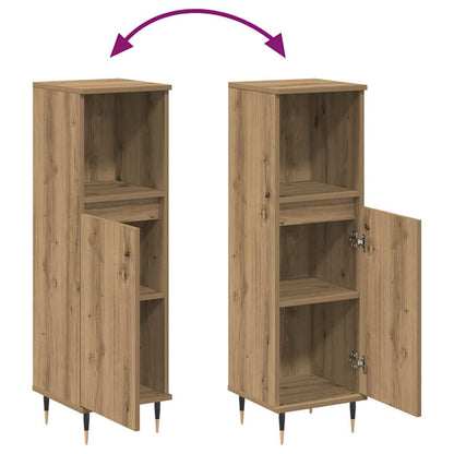 vidaXL Bathroom Cabinet Artisan Oak 30x30x100 cm Engineered Wood