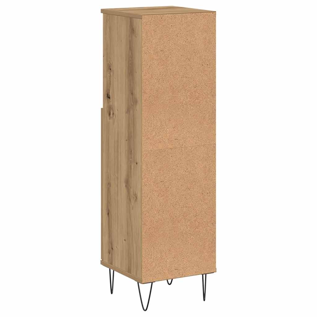 vidaXL Bathroom Cabinet Artisan Oak 30x30x100 cm Engineered Wood