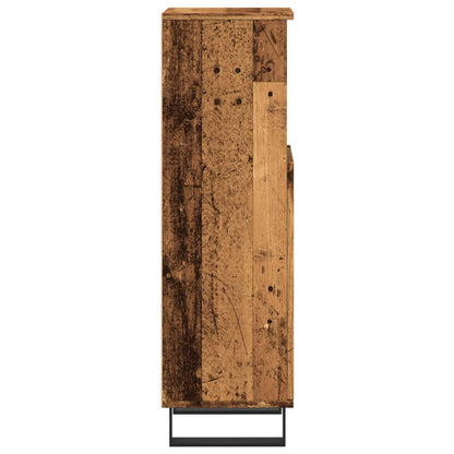 vidaXL Bathroom Cabinet Old Wood 30x30x100 cm Engineered Wood